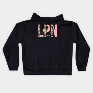 Cute Leopard LPN Licensed Practical Nurse  Week Kids Hoodie